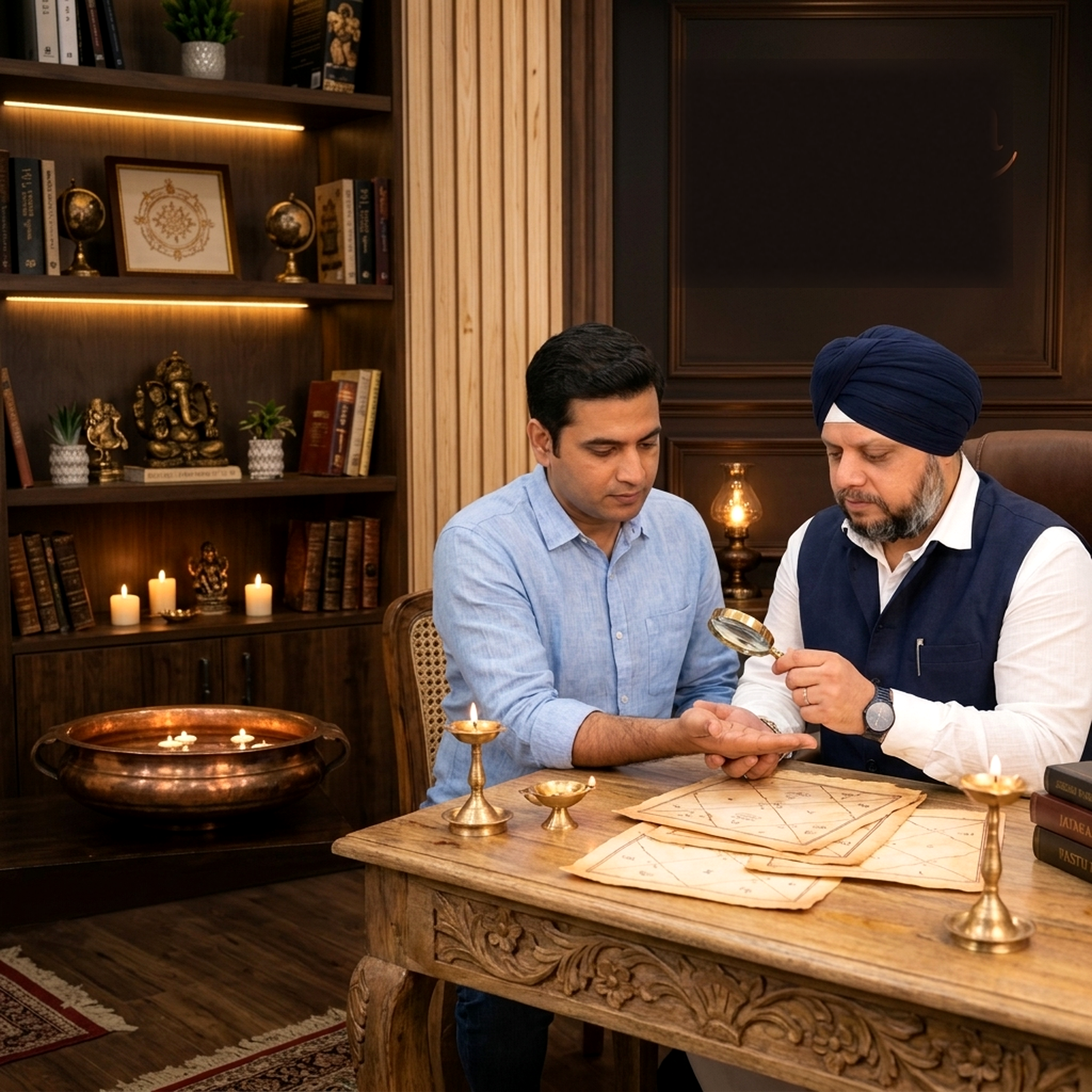 Founder Palm Reading Consultation with Male Client